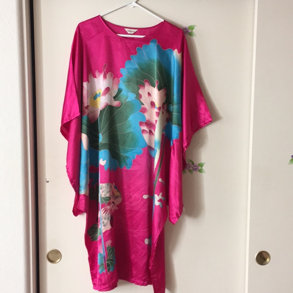 Silk robe dress